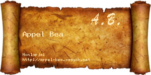 Appel Bea névjegykártya